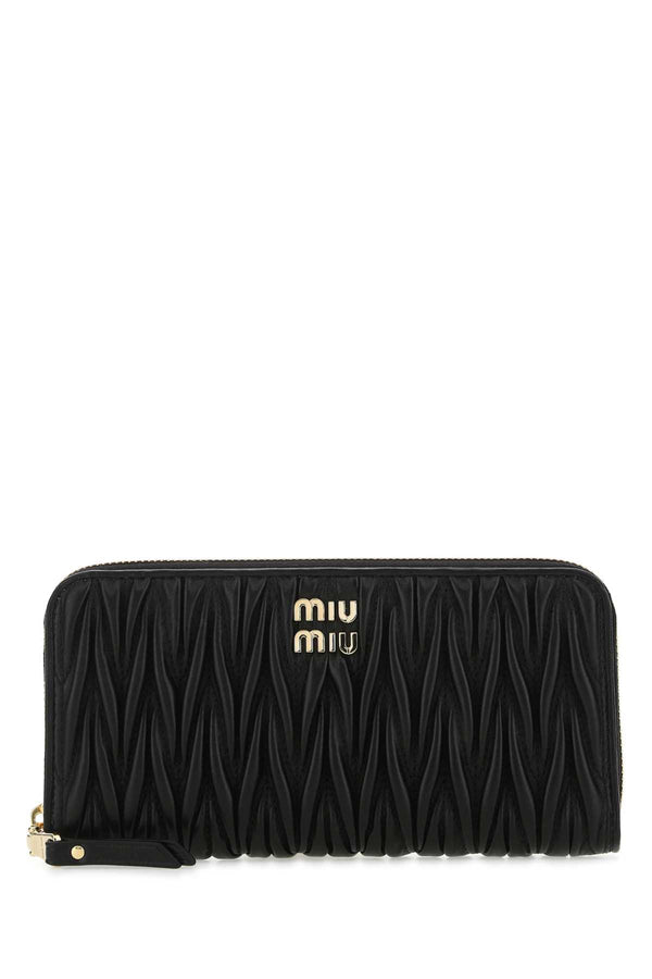 Black Nappa Leather Wallet Nero Portafogli