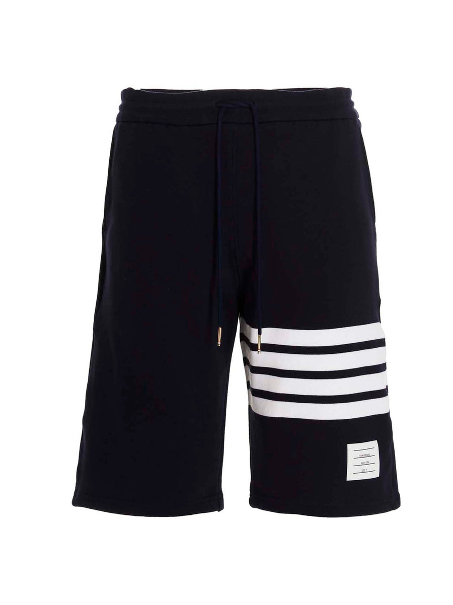 Blue Cotton Bermuda Shorts
