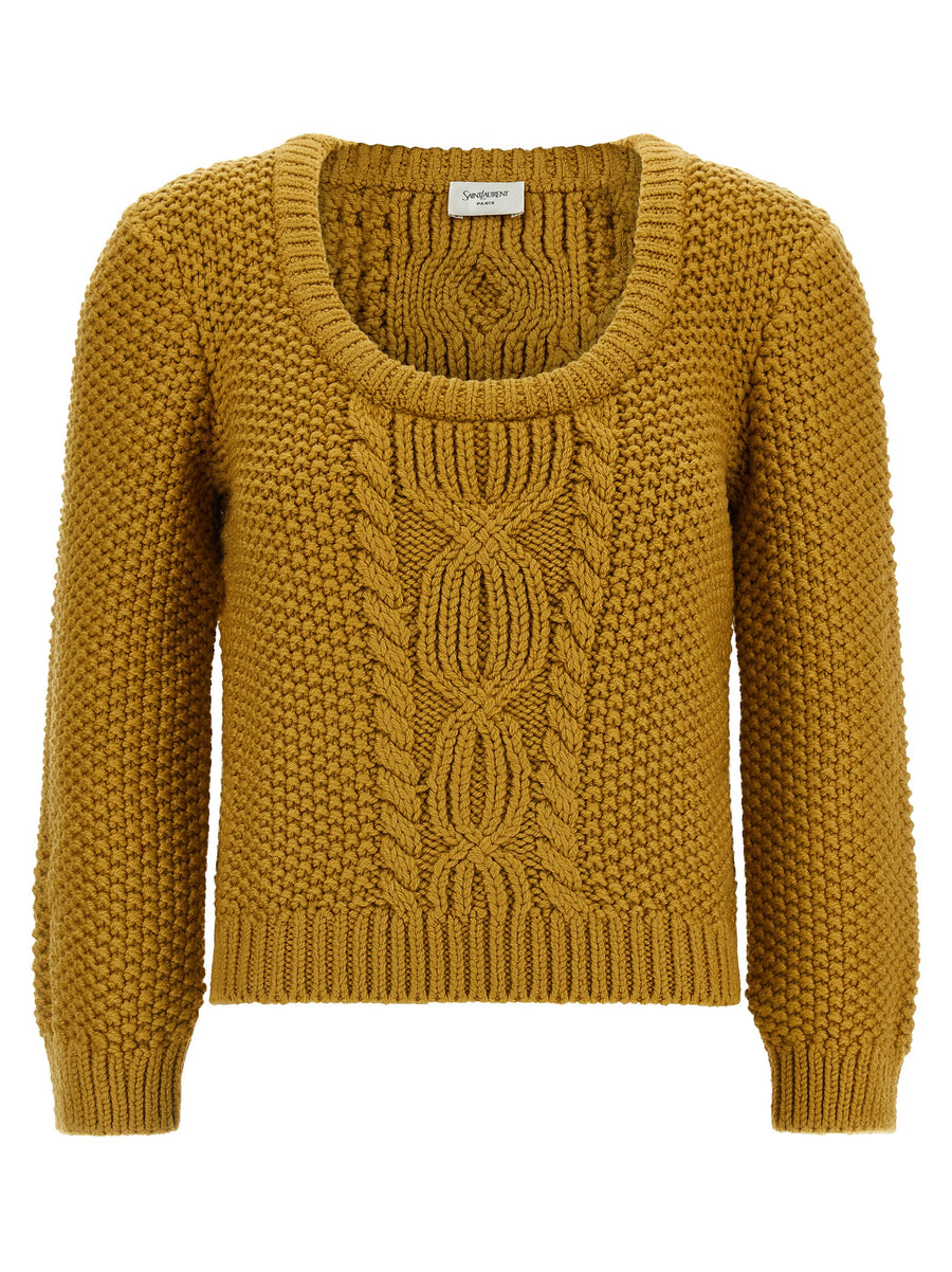 Bicolor Wool Cardigan Clothing