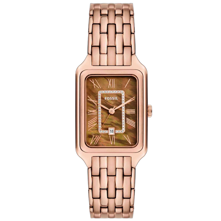 Fossil Stainless steel case watch in rose gold
