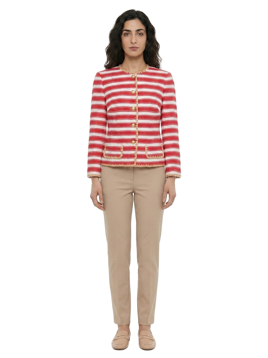 Blue Cotton Jacket Clothing