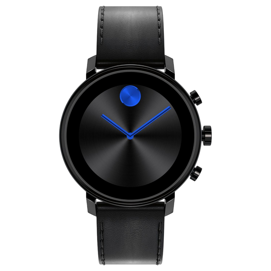 Movado Stainless steel case watch in black