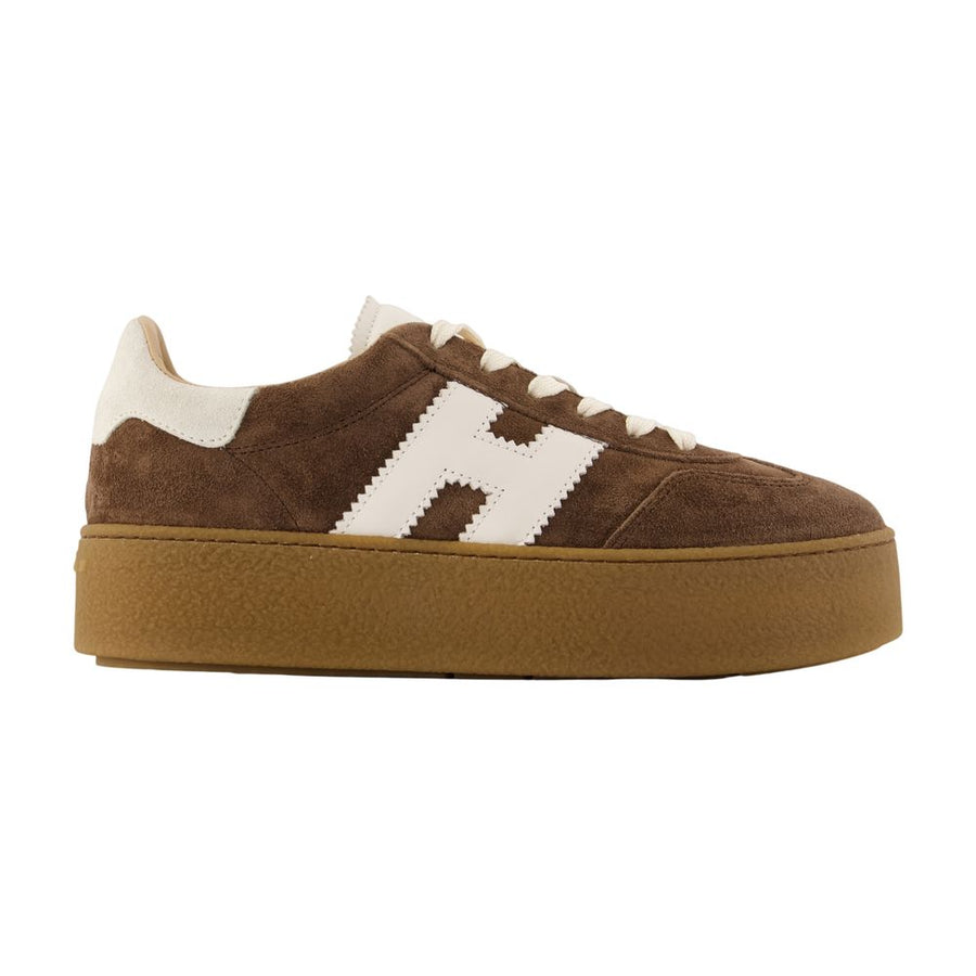 Hogan Goatskin sneaker in brown