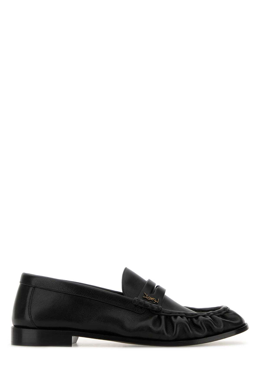 Black Leather Loafers Nero Mocassini