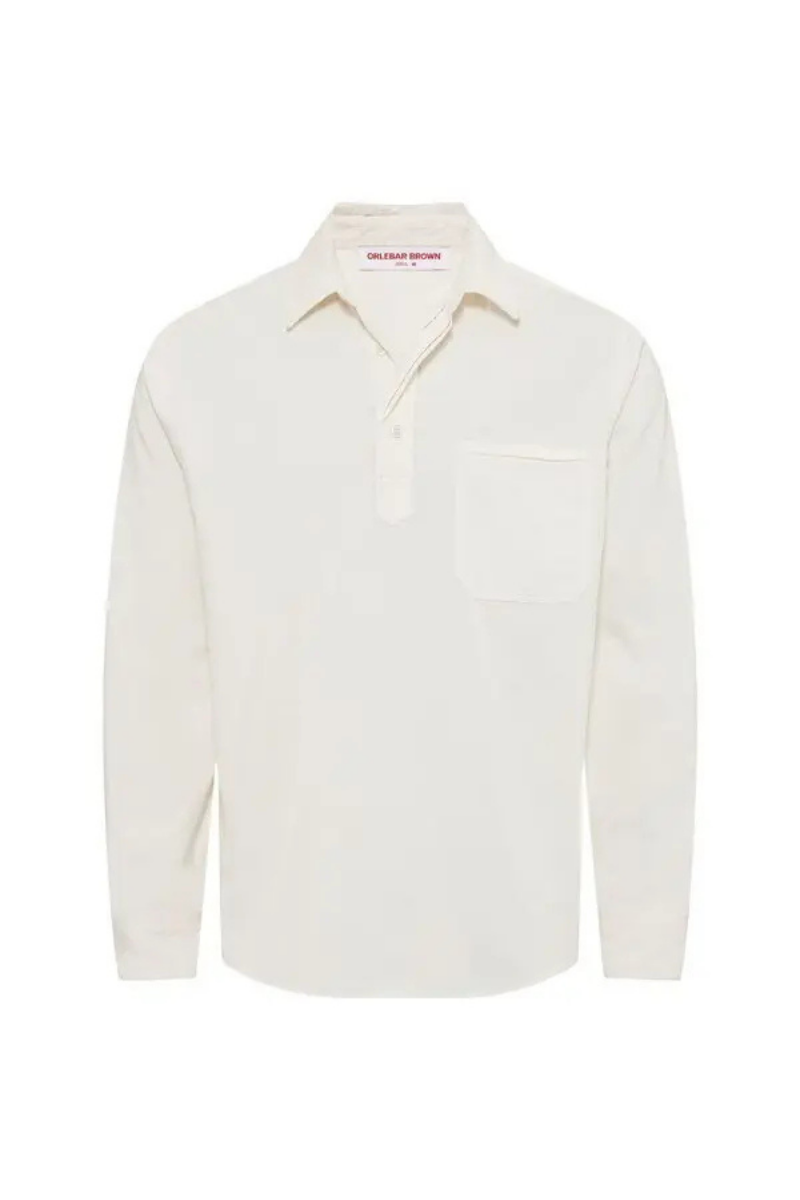 Orlebar Brown 100% cotton shirt in white