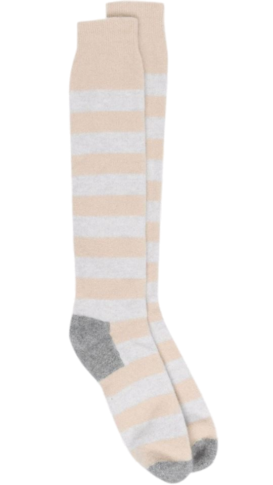 Fedeli Cashmere 87% socks in beige