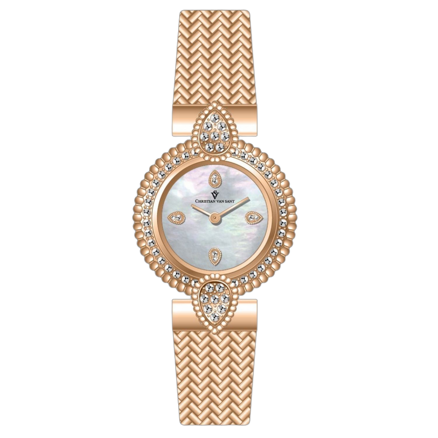 Christian Van Sant Stainless steel case watch in rose gold