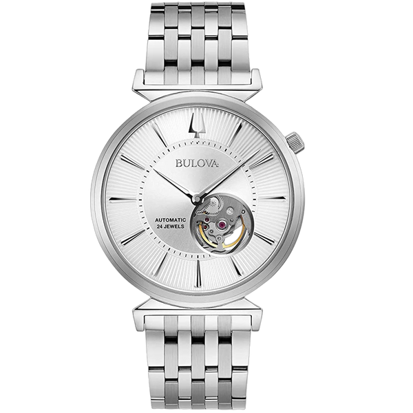 Bulova Stainless steel case and bracelet watch in silver