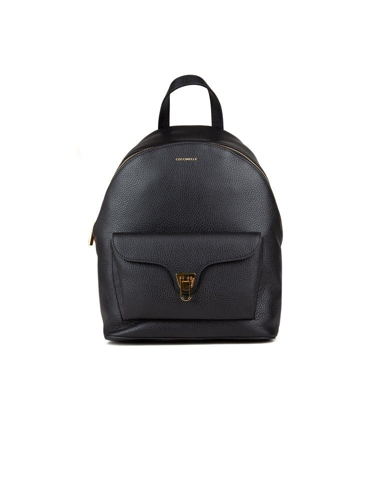 Coccinelle Backpack Black Genuine Leather Bags / Backpacks