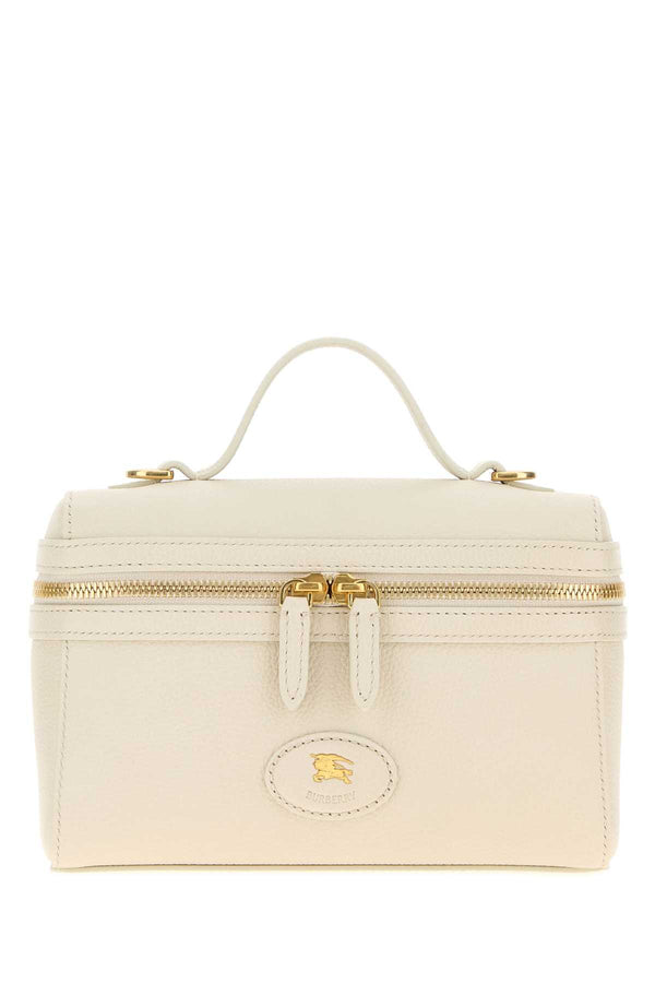 Burberry Vanity Exterior: 100% Calf Lining: 69% Cotton top handle bag in beige