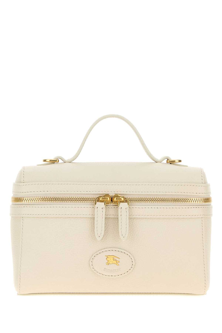 Burberry Vanity Exterior: 100% Calf Lining: 69% Cotton top handle bag in beige