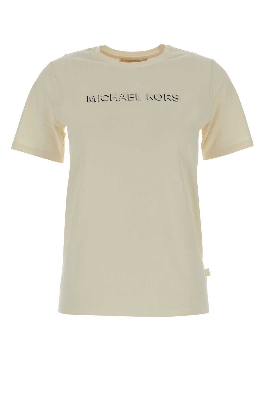 Cream Cotton T-Shirt Bone Exterior: Maglie