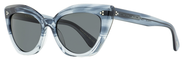 Oliver Peoples Laiya Cat Eye Sunglasses Ov5452s 170287 Blue Dusk 55mm Plastic (acetate)