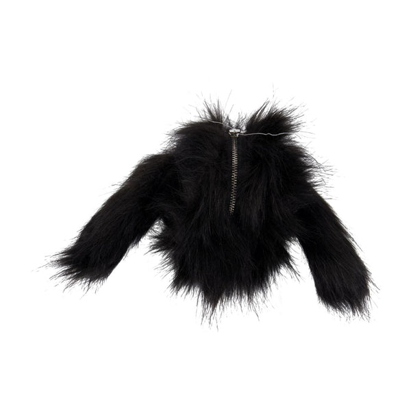 Simone Rocha Faux fur coin purse in black