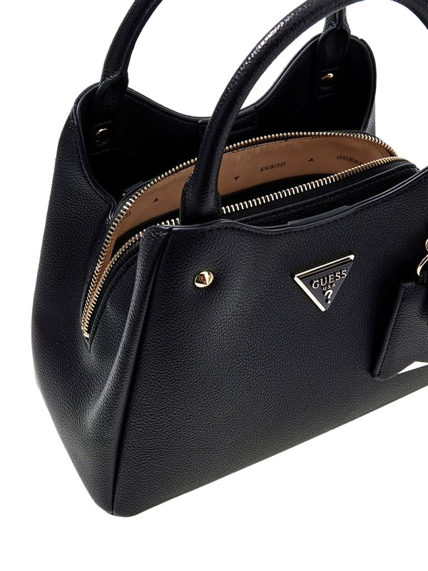 Guess 100% Polyurethane top handle bag in black