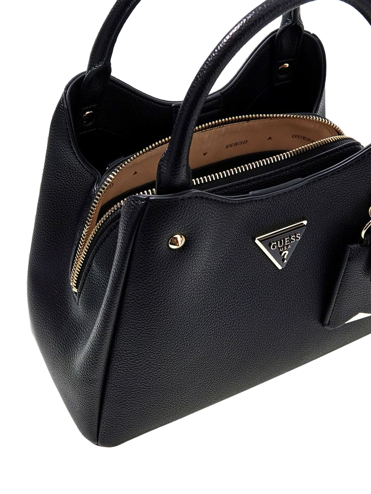 Guess 100% Polyurethane top handle bag in black