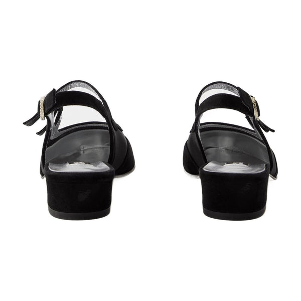 Carel Velvet sandal in black