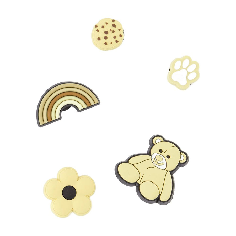 Crocs PVC hair clip set in yellow