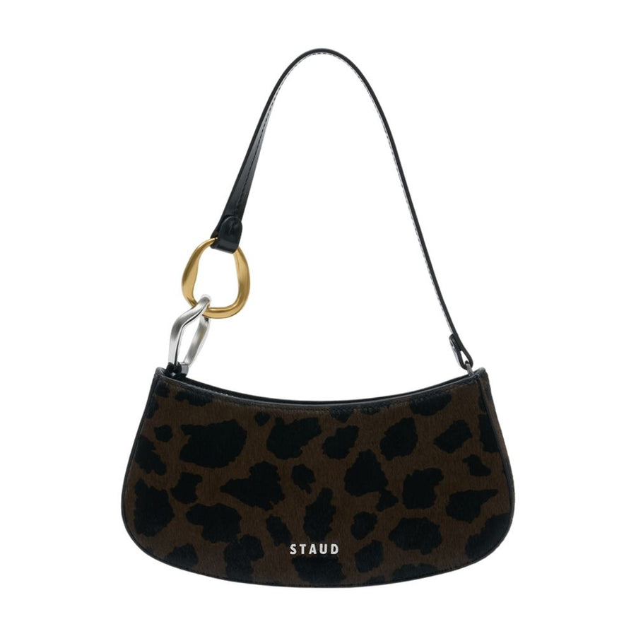Staud calfskin shoulder bag in multicolor