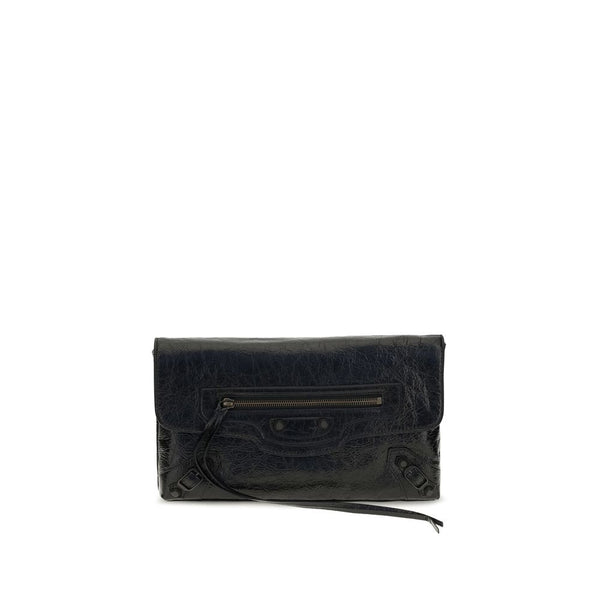 Balenciaga 100% Lamb Ovis Aries clutch in black