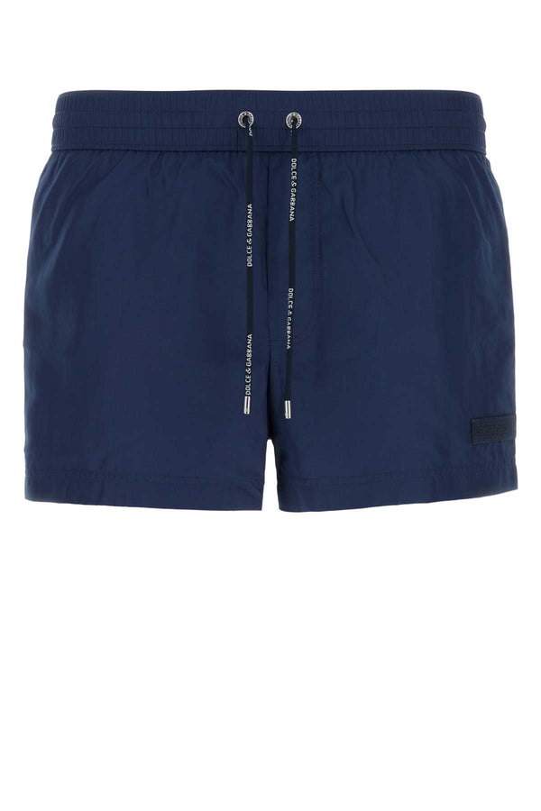 Dolce & Gabbana Poliestere Exterior: 100% Polyester; Lining: 82% Nylon shorts in navy