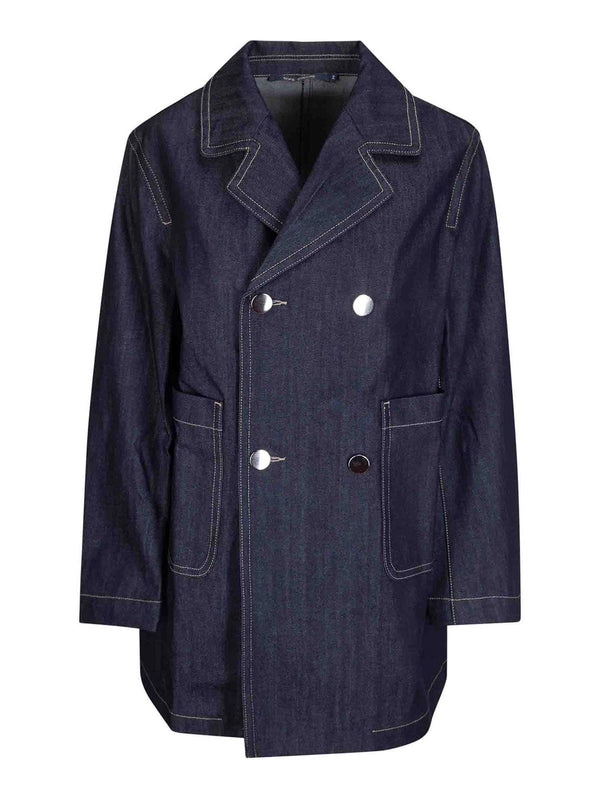 Sofie D'Hoore Raw indigo denim jacket in navy