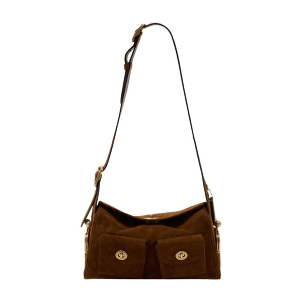 Coach cowhide shoulder bag in brown