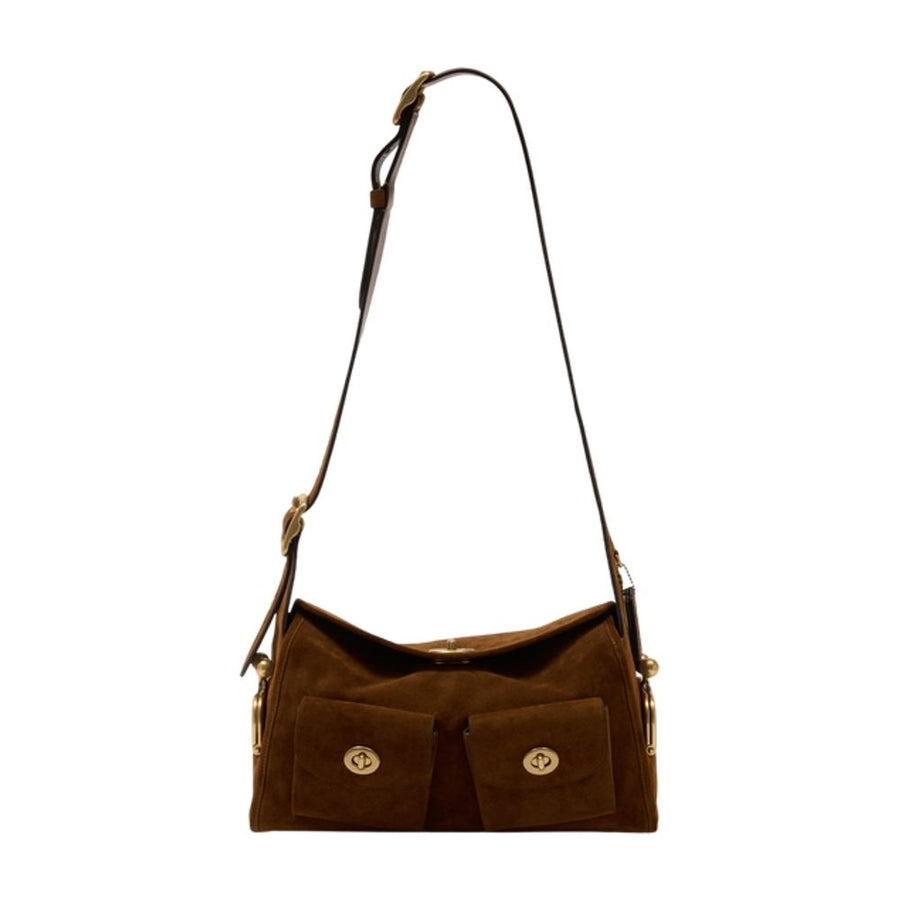 Coach cowhide shoulder bag in brown