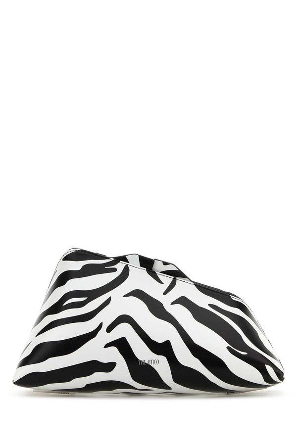 The Attico Exterior: 100% Calf leather; Lining: 100% Fabric clutch in white