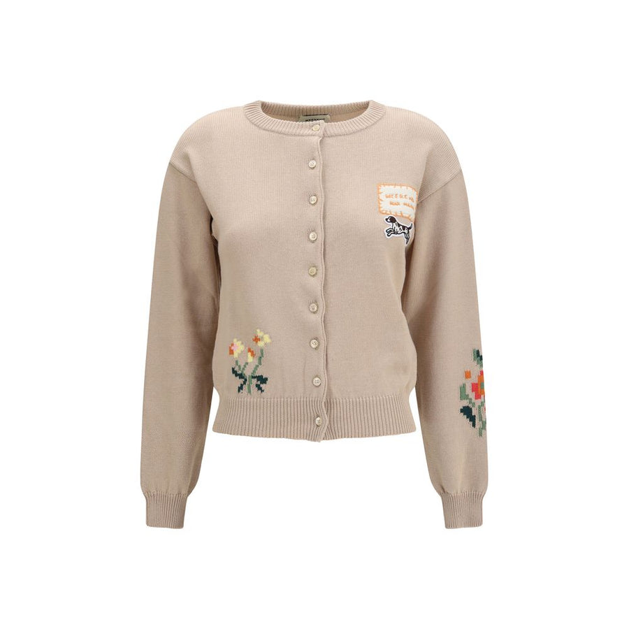 Beige Cotton Cardigan Clothing