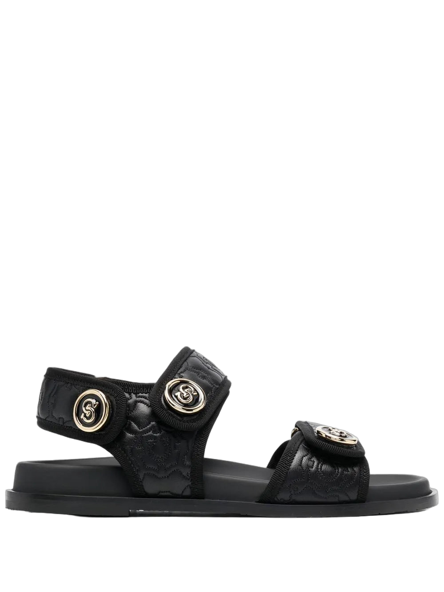 Ferragamo Leather sandal in black