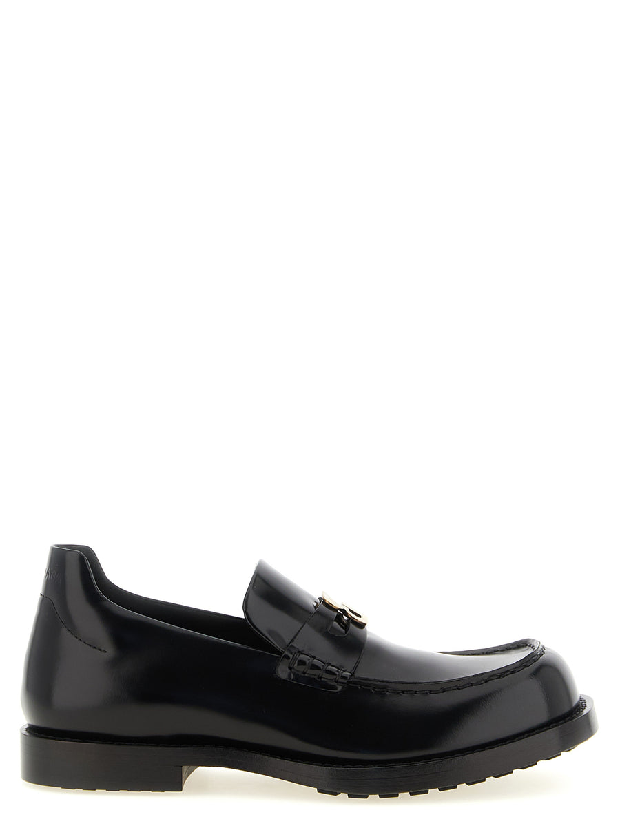 Black Calfskin Slip-On Loafers