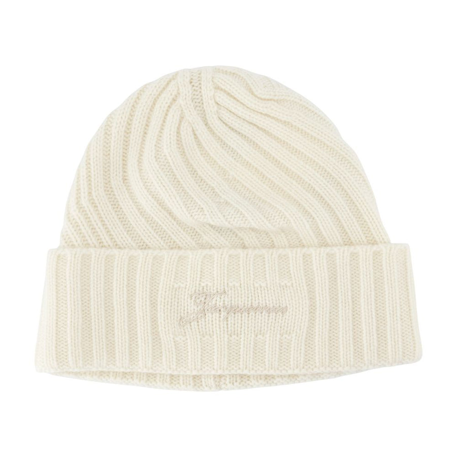 Jacquemus ACU00767AK00287-110 Cashmere beanie in white