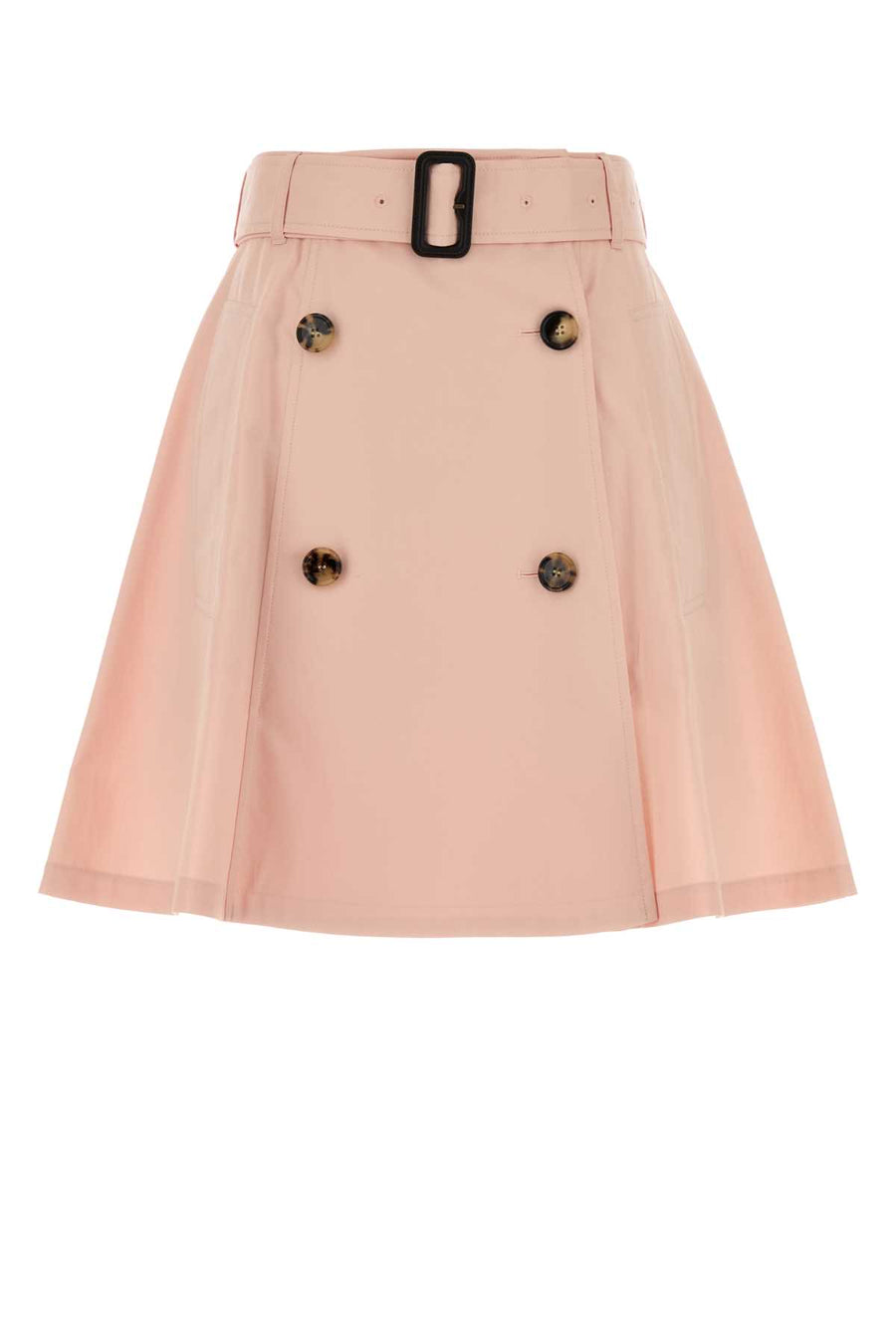 Pink Cotton Skirt Compactpink Exterior: Gonne