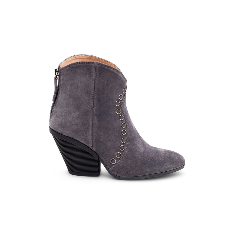 Hogan Suede upper ankle boot in gray