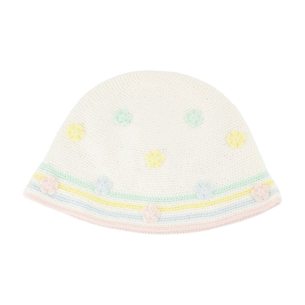 Casablanca A-AW25-HAT-095-01 cotton bucket hat in white