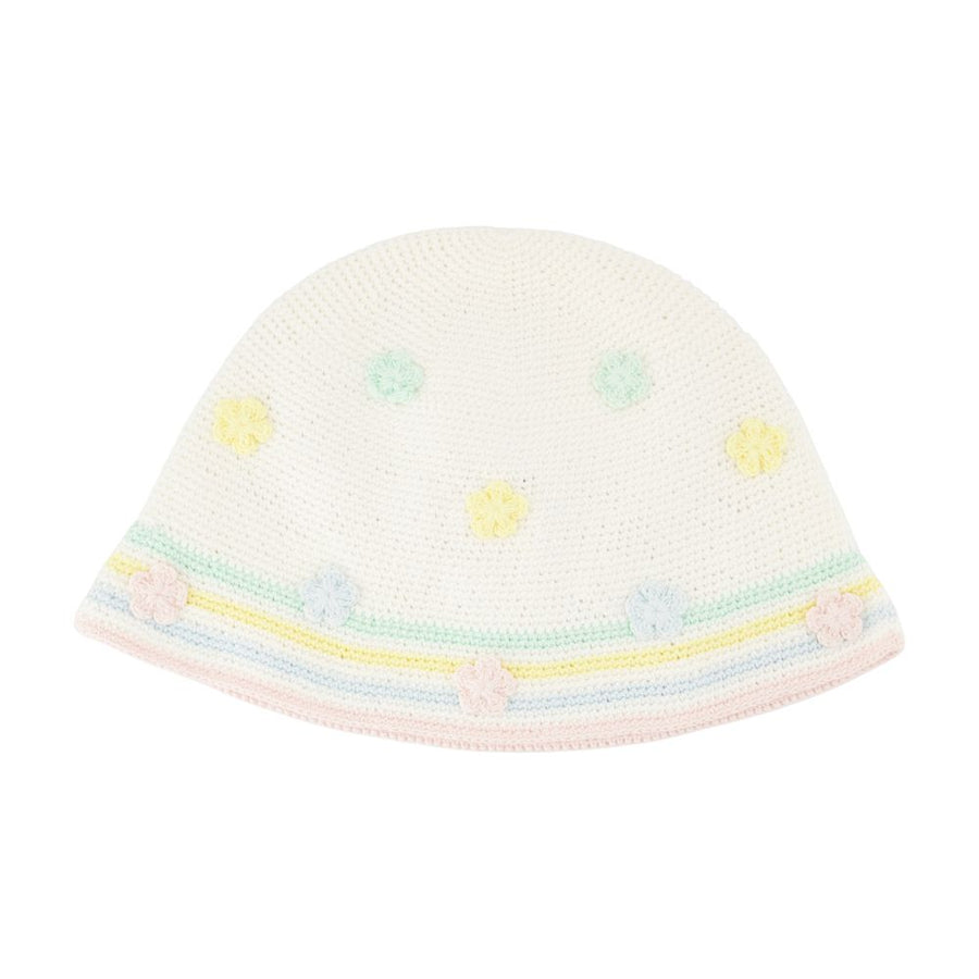 Casablanca A-AW25-HAT-095-01 cotton bucket hat in white