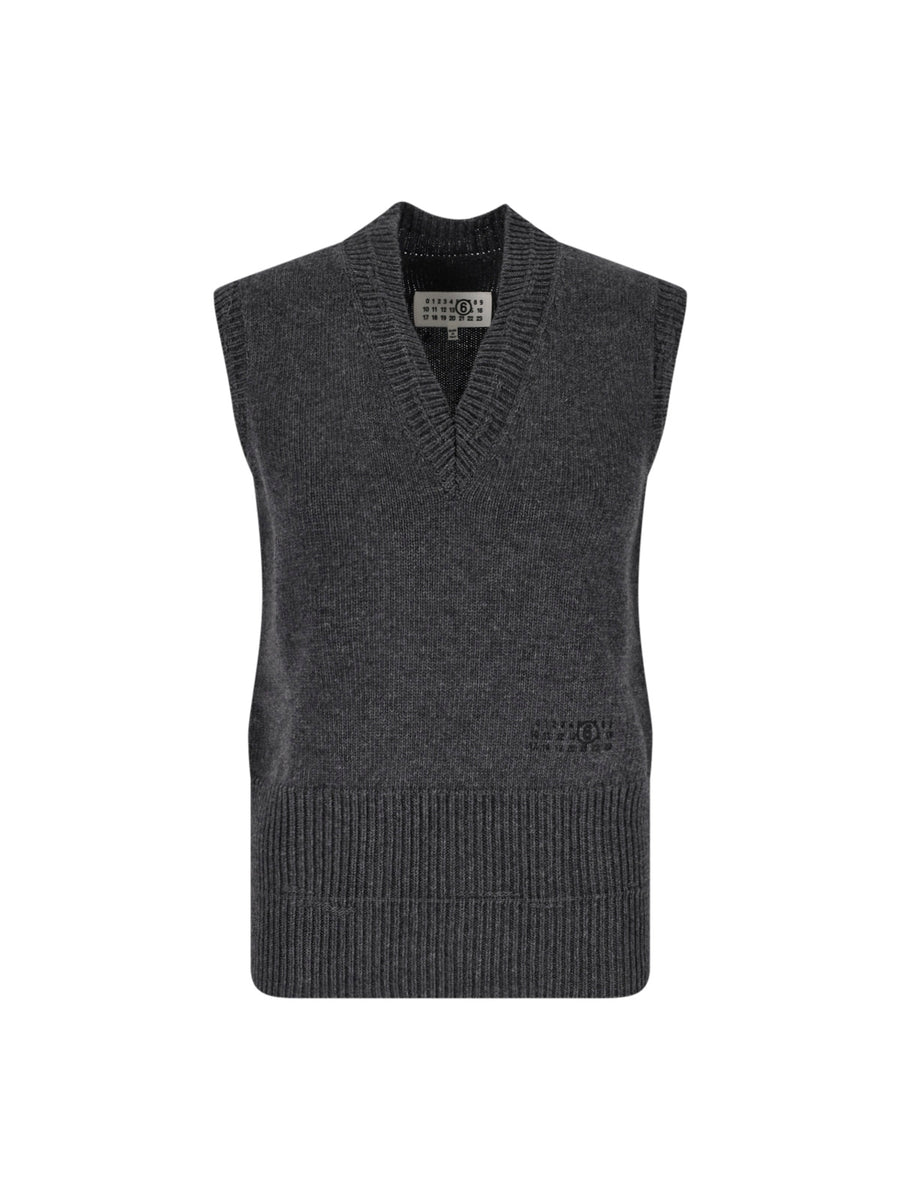 MM6 Maison Margiela 80% Wool sweater vest in gray