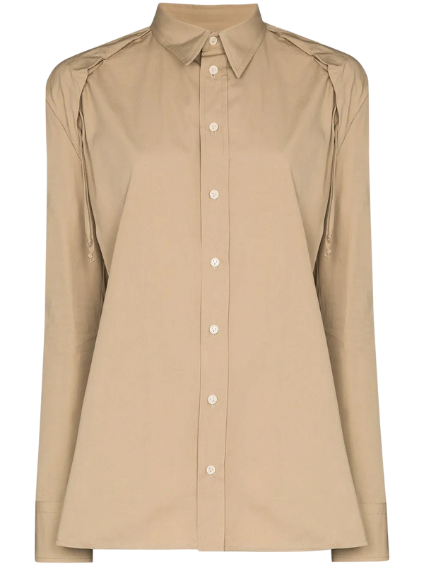 Bottega Veneta Cotton-blend shirt in brown