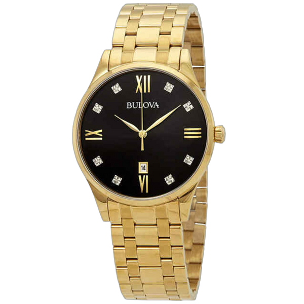 Bulova Stainless steel case and bracelet watch in gold
