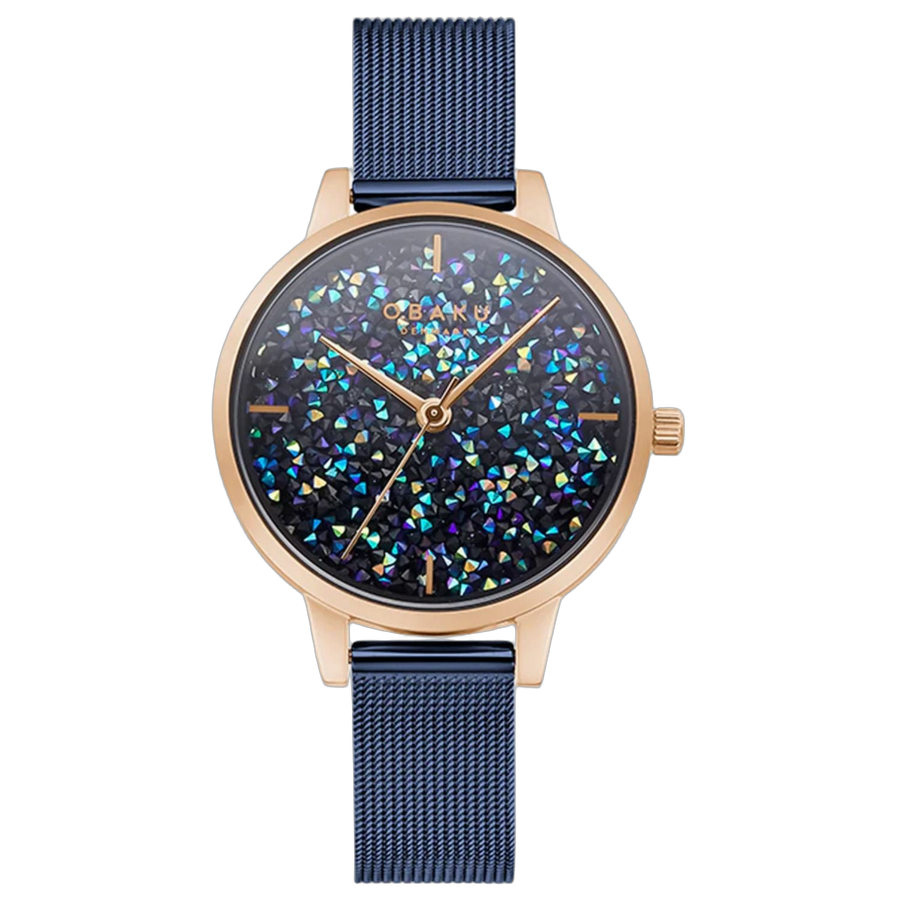 Obaku Stainless steel case watch in navy