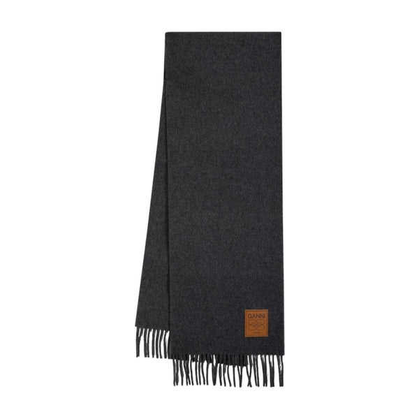Ganni Wool scarf in gray