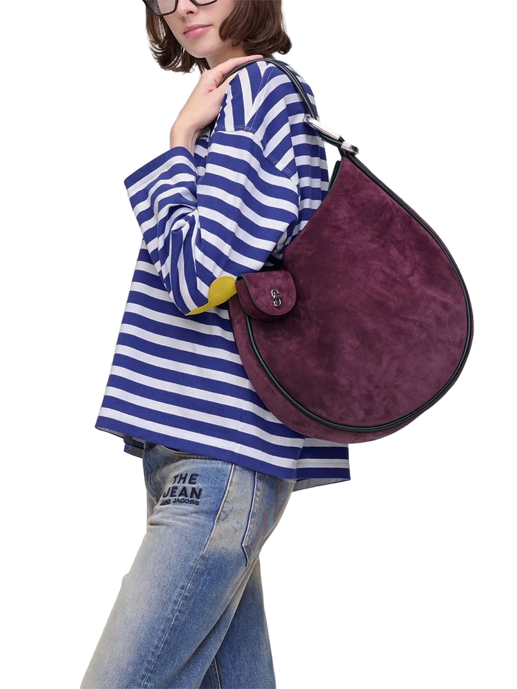 Marc Jacobs 100% Suede Cow Leather shoulder bag in purple