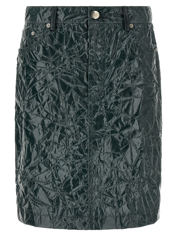 Bicolor Polyester Midi Skirt