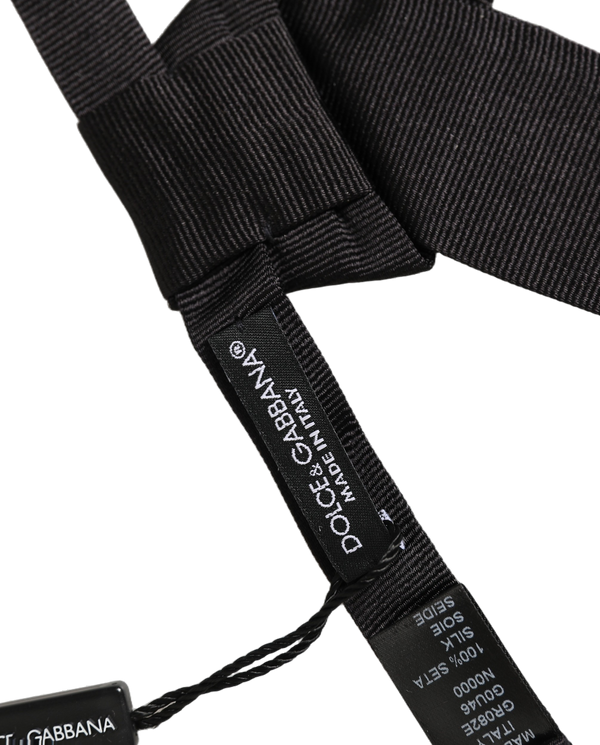 Dolce & Gabbana 100% Silk bow tie in black