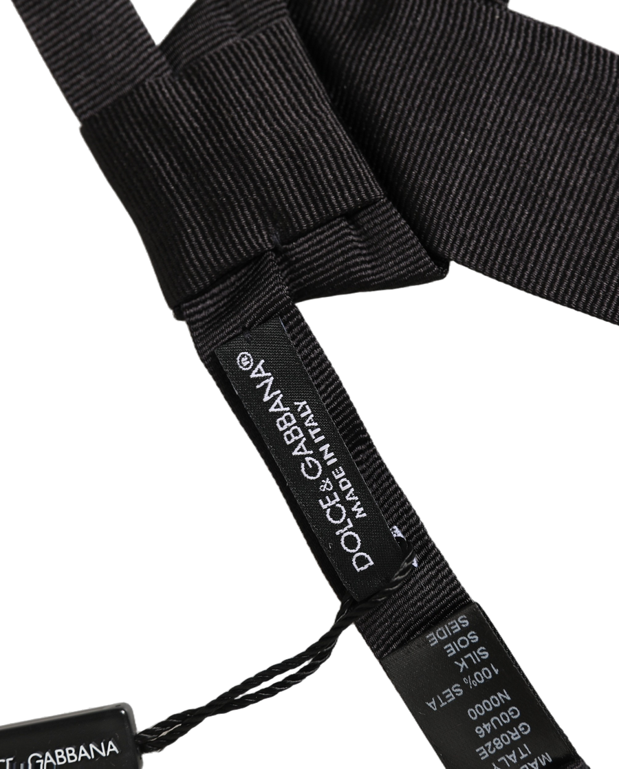 Dolce & Gabbana 100% Silk bow tie in black