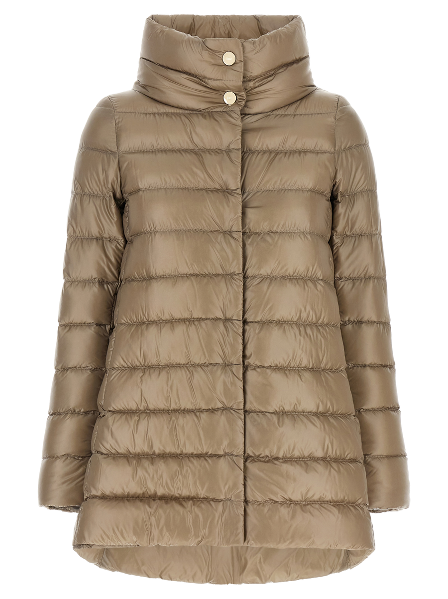 Beige Polyamide Full-Length Jacket Clothing