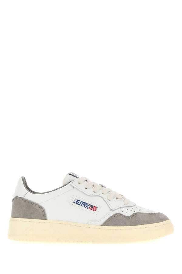 Autry Exterior: 100% Leather sneaker in white