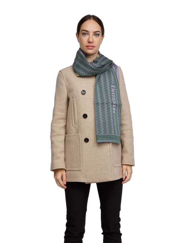Missoni 100% Wool scarf in green
