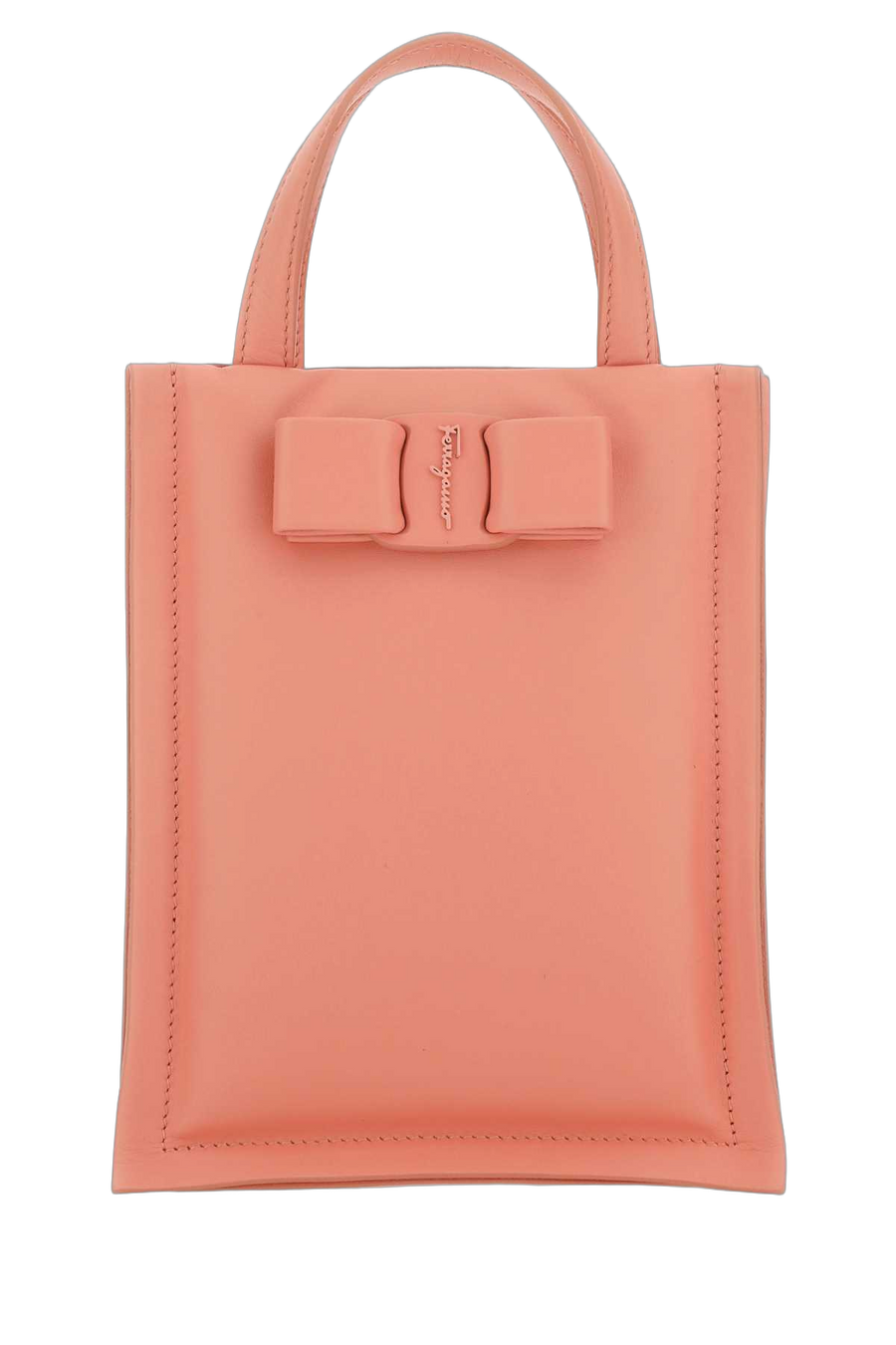 Ferragamo Corallo Exterior: 100% Nappa leather top handle bag in pink